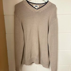 TAN OVERSIZED KNITTED SWEATER / SIZE: L / UNISEX